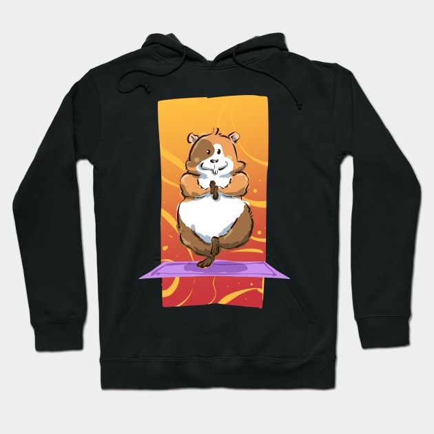 Yoga Spiritual Hamster Pet Owners Hoodie by PhantomDesign